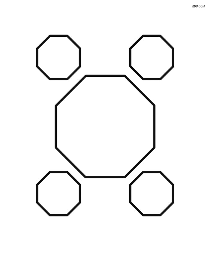 Free Shapes Coloring Page - Octagon with Smaller Octagons | EDU.COM